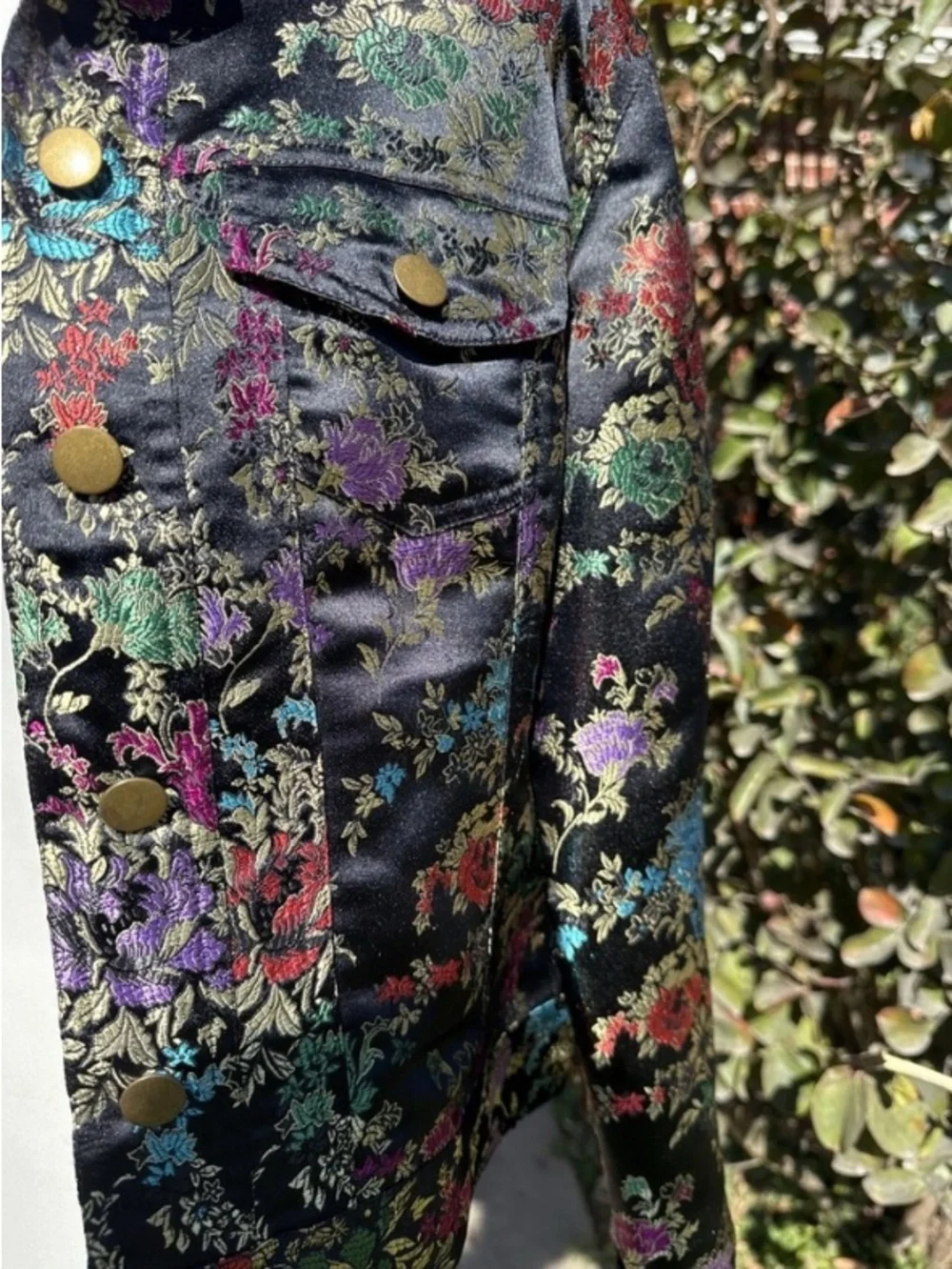 Vintage Spencer Jeremy Y2K Floral Blazer Jacket Asian Brocade Embroidery Smal